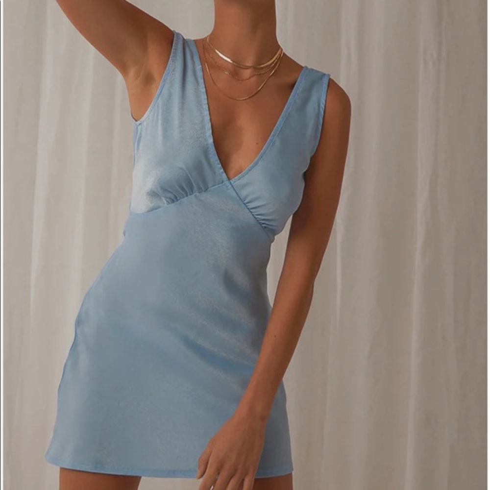 Peppermayo Vintage Audrey Slip Dress in Light Blue